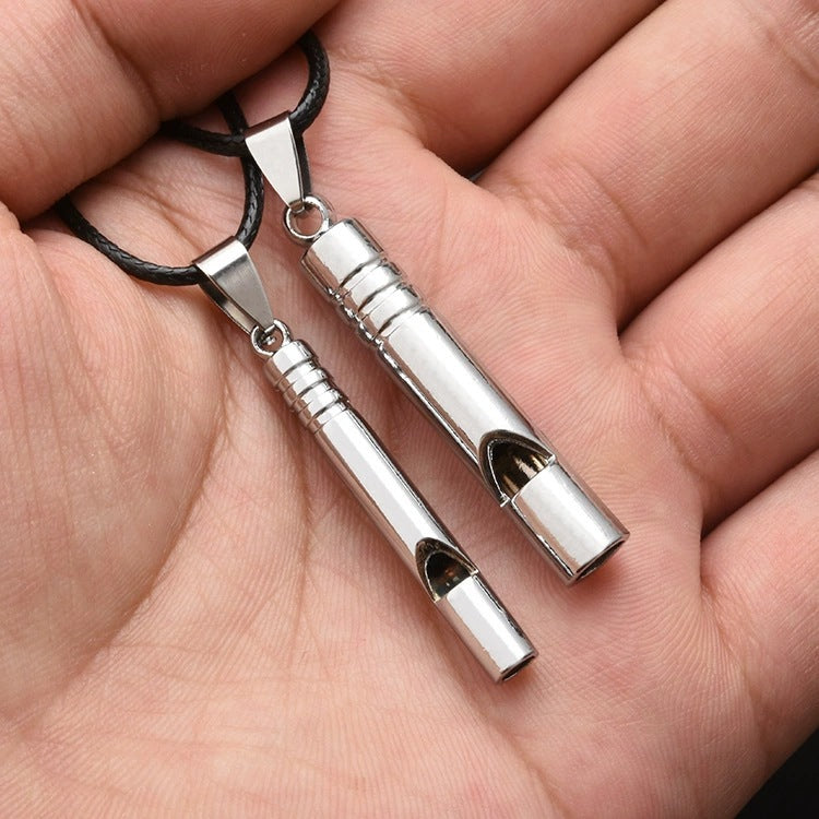 Retro Anti-titanium Steel Whistle Keychain Hanging