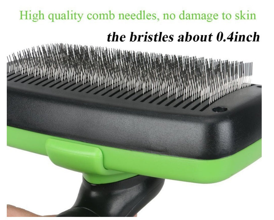 Quick-Clean Pet Slicker Brush for Smooth, Healthy Coats