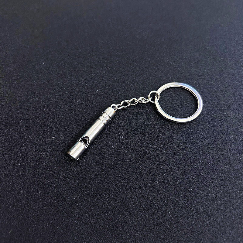 Retro Anti-titanium Steel Whistle Keychain Hanging