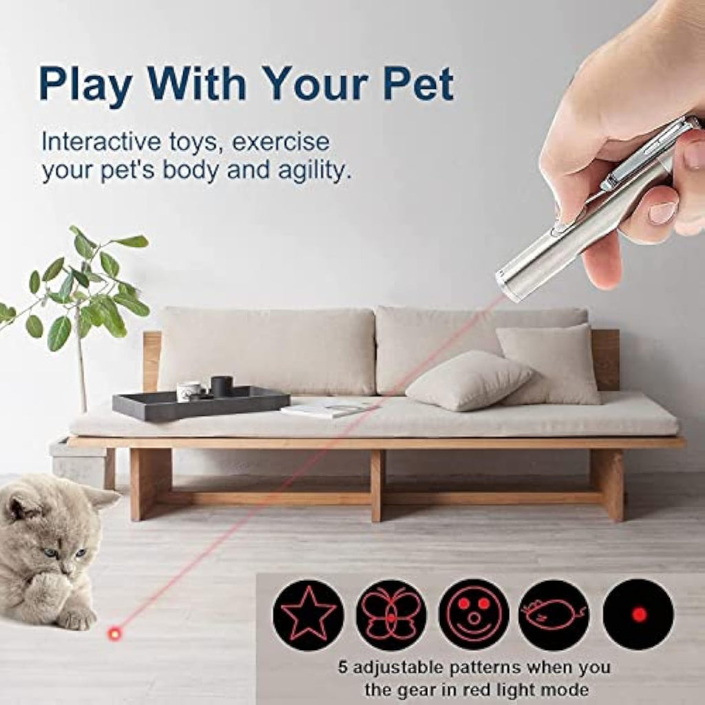 Cat Toy Pointer For Indoor Cat Mouse Toys Wand Light Pet Interactive Toys To Keep Cat Busy For Kitten Cat Dog Chase Play