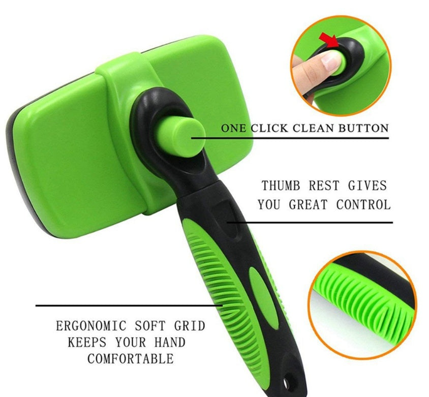 Quick-Clean Pet Slicker Brush for Smooth, Healthy Coats