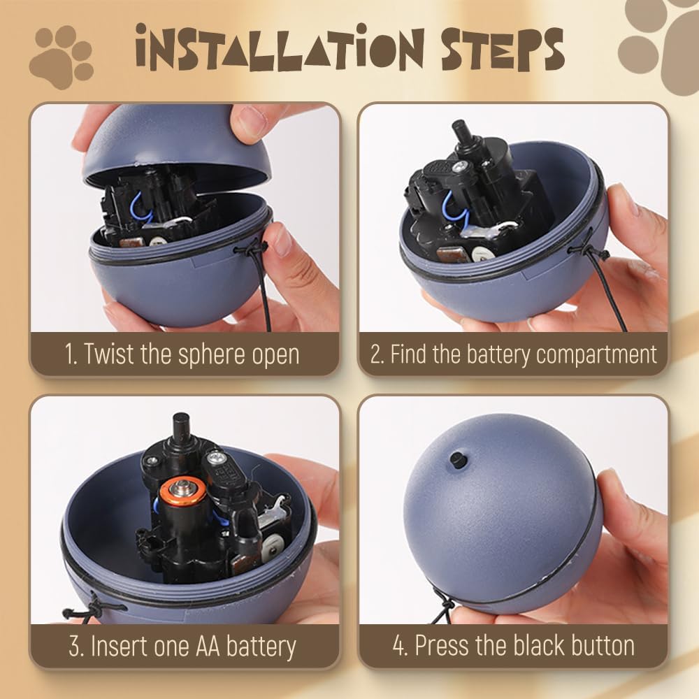 Motion-Activated Rolling Ball for Cats